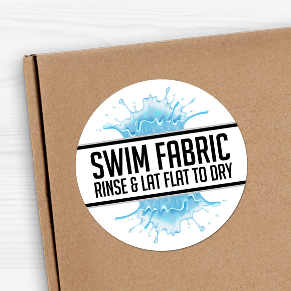 Swim Fabric Rinse And Lay Flat To Dry - Stickers