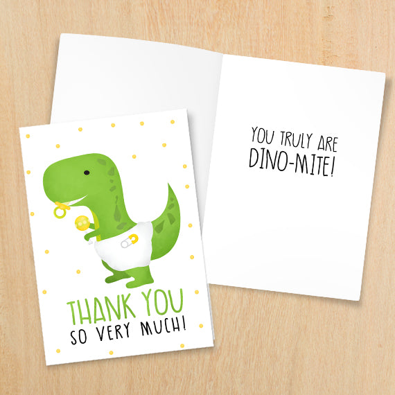 Thank You So Very Much (Baby-saur) - Print At Home Card