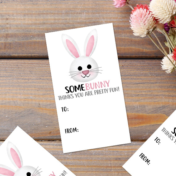 Some Bunny Thinks You Are Pretty Fun - Print At Home Gift Tags