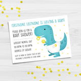 Dinosaur (Baby Shower) - Custom Text Print At Home Invite