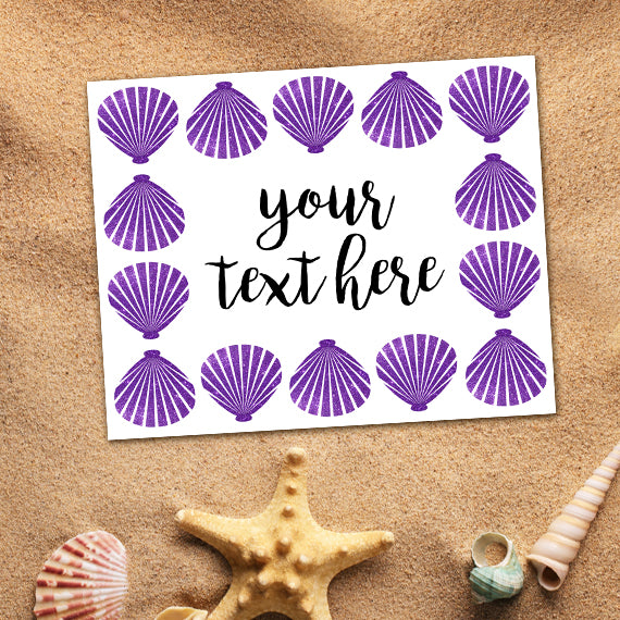 Sea Shells - Custom Text Print At Home Wall Art