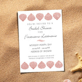 Sea Shells (Bridal Shower) - Custom Text Print At Home Invite