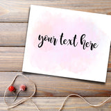 Watercolor Background - Custom Text Print At Home Wall Art