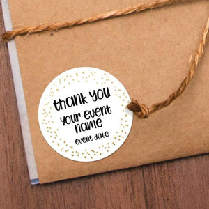 Thank You (Polka Dots) - Custom Stickers