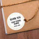 Thank You (Polka Dots) - Custom Stickers