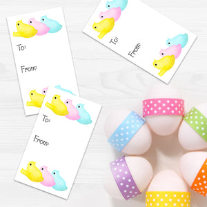 Easter Peeps - Print At Home Gift Tags