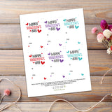 Happy Valentine's Day (Hearts) - Print At Home Gift Tags