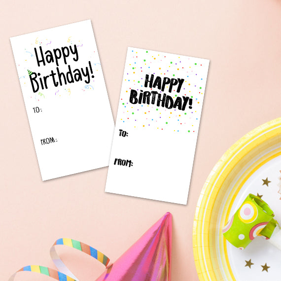 Happy Birthday - Print At Home Gift Tags