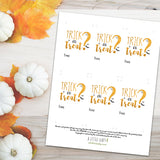 Trick Or Treat - Print At Home Gift Tags