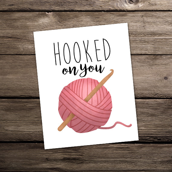 Hooked On You (Crochet) - Print At Home Wall Art