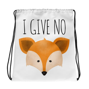 I Give No Fox - Drawstring Bag