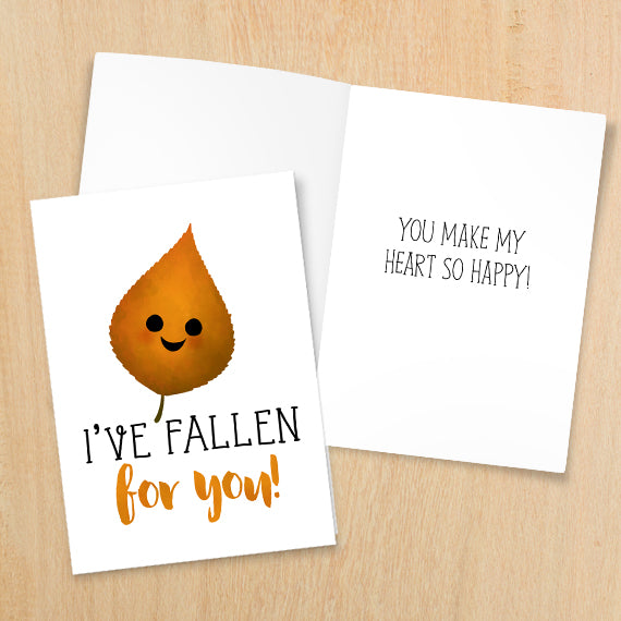I've Fallen For You - Print At Home Card
