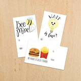 Valentine's Day (Combo, Bee and Light Bulb) - Print At Home Gift Tags