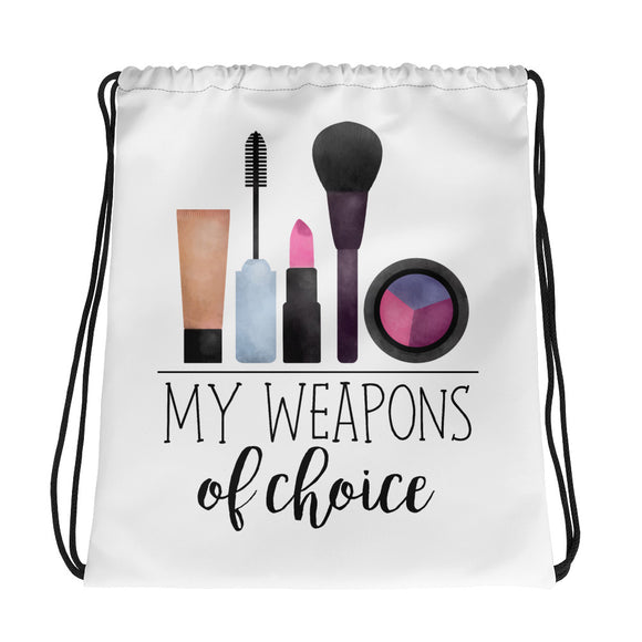 My Weapons Of Choice (Make-up) - Drawstring Bag