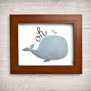 Oh Whale - Print At Home Wall Art