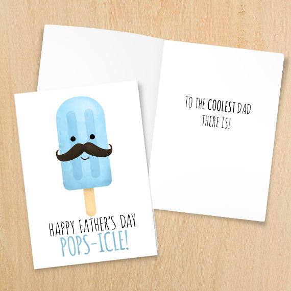 Happy Father's Day Pops-icle - Print At Home Card