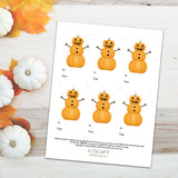 Pumpkin Snowman - Print At Home Gift Tags