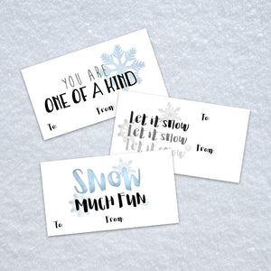Snow - Print At Home Gift Tags