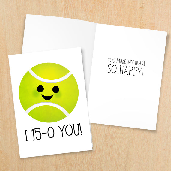 I 15-0 You (Tennis) - Print At Home Card