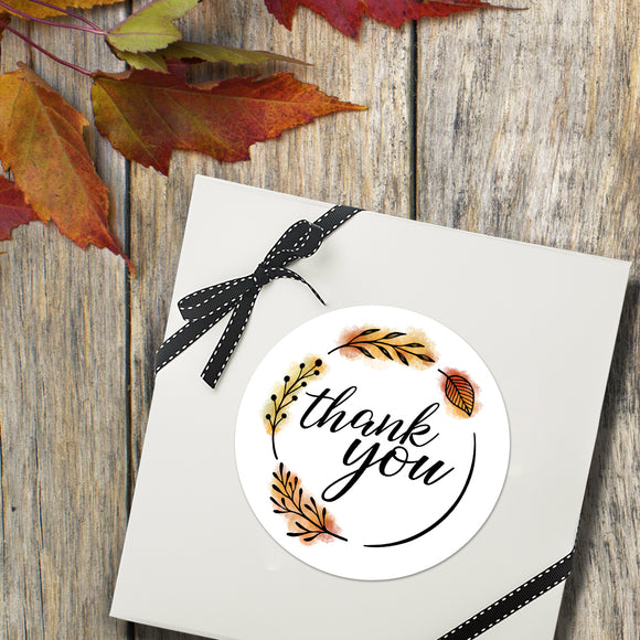 Thank You (Autumn Wreath) - Stickers