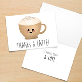 Thanks A Latte - Print At Home Card