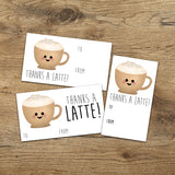 Thanks A Latte - Print At Home Gift Tags