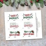 Holidays (Red And Green) - Print At Home Gift Tags