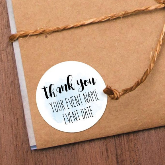Thank You (Watercolor Background) - Custom Stickers
