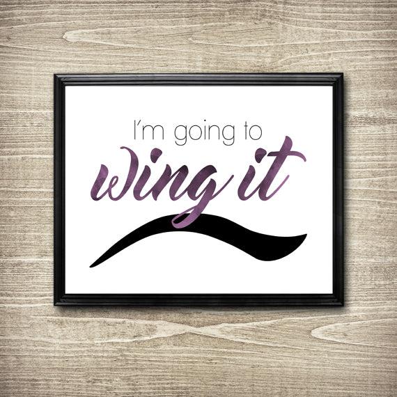 I'm Going To Wing It (Eyeliner) - Print At Home Wall Art