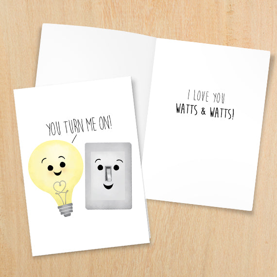 You Turn Me On - Print At Home Card