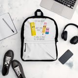 Ruler, Pencil and Eraser Puns - Backpack