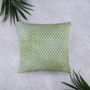 Green Mermaid Tail Pattern - Pillow