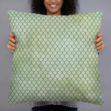 Green Mermaid Tail Pattern - Pillow