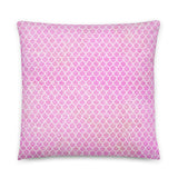 Pink (Faux Glitter) Mermaid Tail Pattern - Pillow