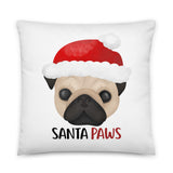 Santa Paws (Pug) - Pillow