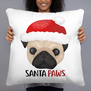 Santa Paws (Pug) - Pillow