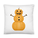 Pumpkin Snowman - Pillow