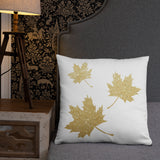 Fall Leaves (Faux Gold Glitter) - Pillow