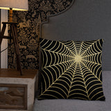 Spiderwebs (Gold Faux Glitter) - Pillow