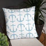 Blue Anchor Pattern - Pillow