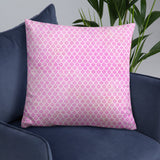 Pink (Faux Glitter) Mermaid Tail Pattern - Pillow