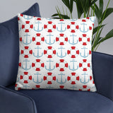 Anchors And Buoys Pattern - Pillow
