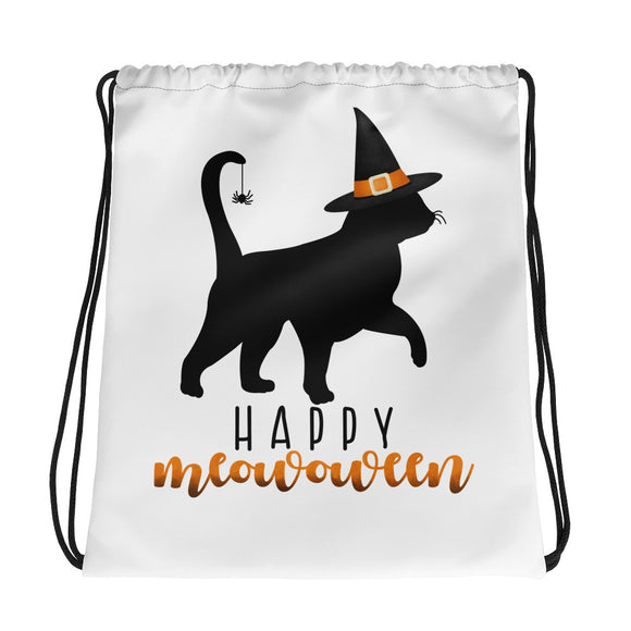 Happy Meowoween (Cat) - Drawstring Bag