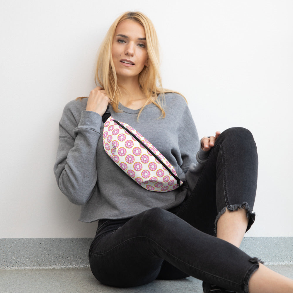 Pink Donut Pattern Fanny Pack A Little Leafy