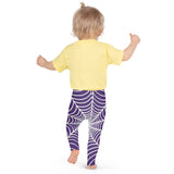 Spiderweb Pattern (Purple Background) - Kids Leggings