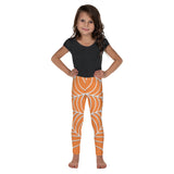 Spiderweb Pattern (Orange Background) - Kids Leggings