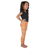 Spiderweb Pattern (Orange Background) - Kids Leggings