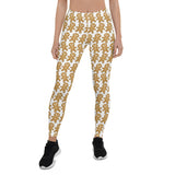 Gingerbread Cookie Pattern (White Background) - Leggings