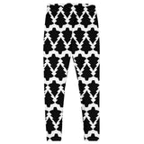 Christmas Tree Pattern (Black And White) - Leggings
