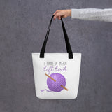 I Have A Mean (Left Or Right) Hook (Crochet) - Tote Bag